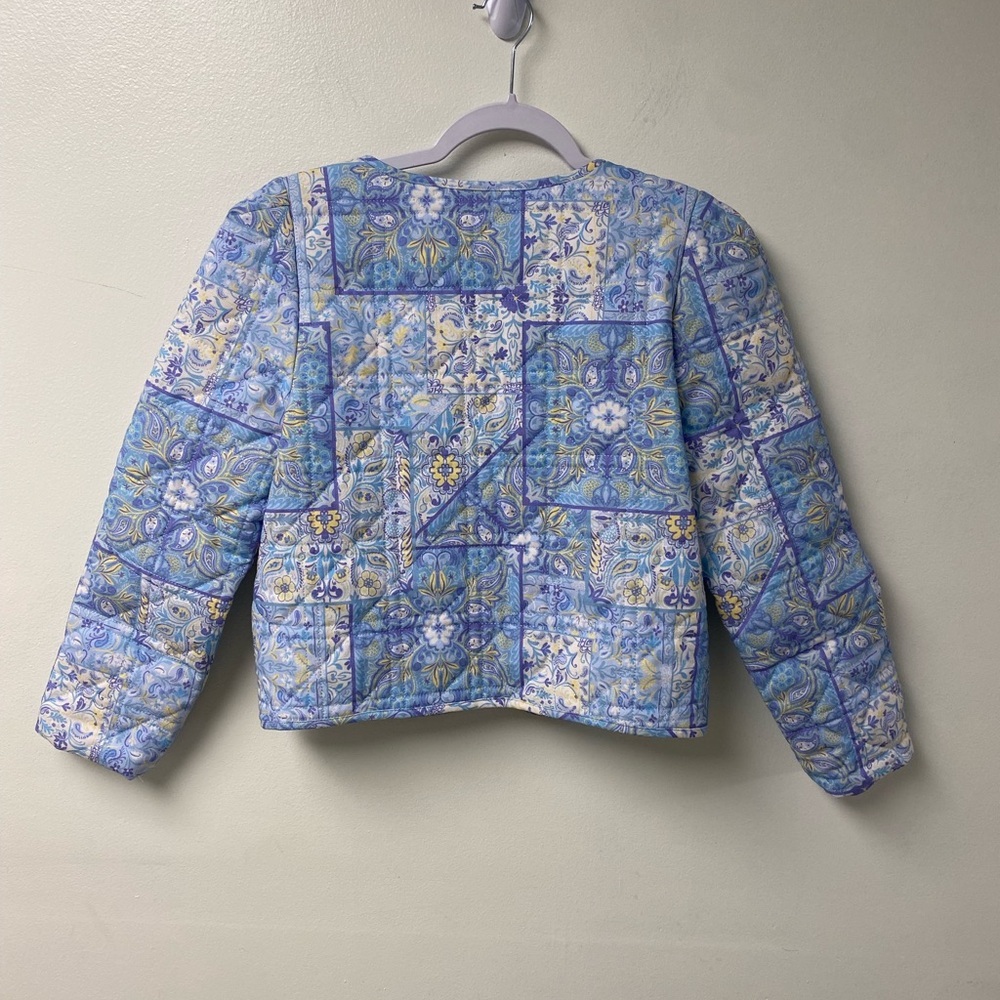 Dolan Left Coast Anthropologie Bow-Front Len Quilted Lady Jacket Blue Small - Picture 5 of 7